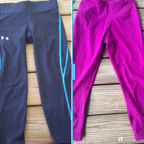 Under Armour & Yogalicious athletic leggings size S - Picture 1 of 12